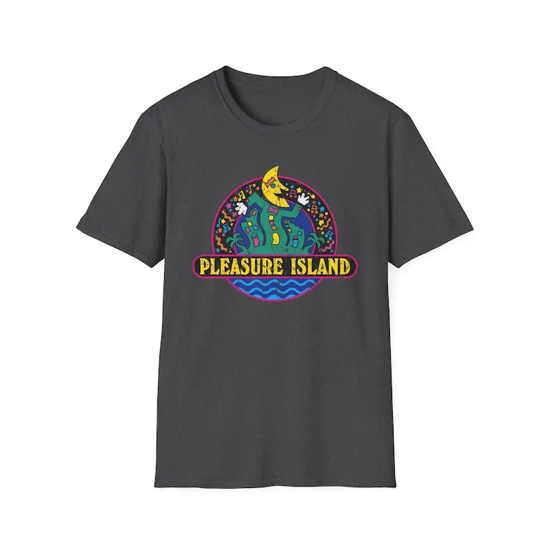Nostalgic Theme Park Pleasure Island Retro Graphic Distressed Unisex Softstyle T-Shirt