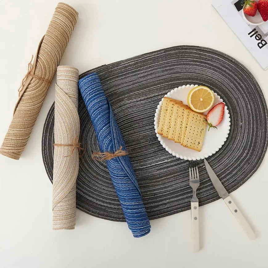 4pcs Heat Resistant Washable Placemats Set for Kitchen Dining Table NonSlip Mixed Colors