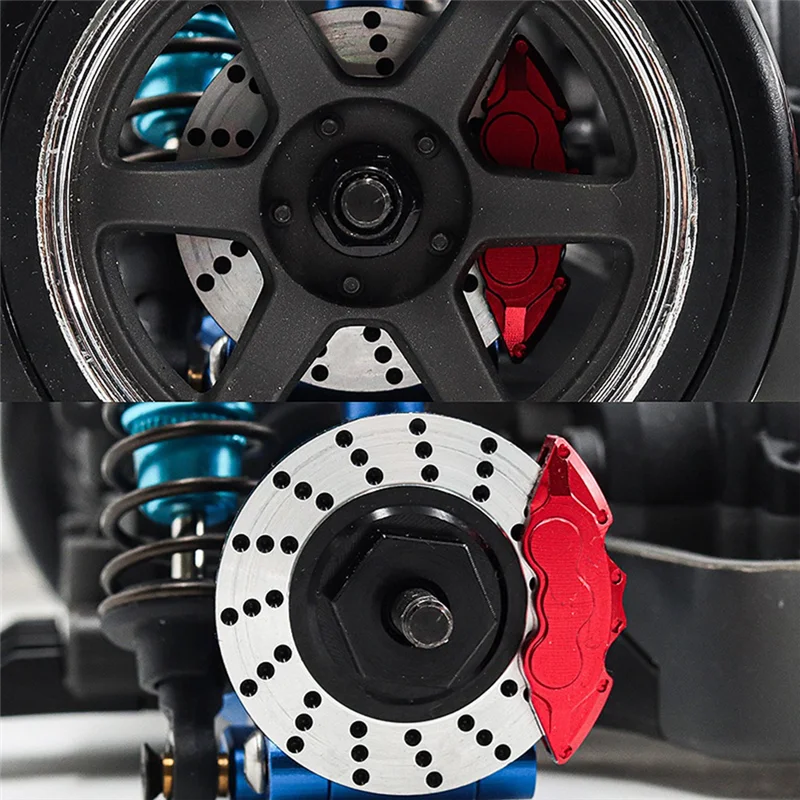 Best RC Car Upgrade Aluminum Alloy Brake Disc + Calipers Kit For 1/10 TRAXXAS 4-TEC DRIFT FORD MUSTANG RC Car Accessories - view 2