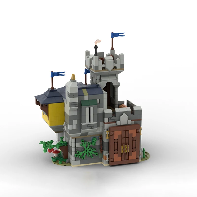 

1024PCS MOC Medieval Outpost Castle Model Building Blocks Technology Bricks DIY Creative Assembly Castle Toys Birthday Gifts