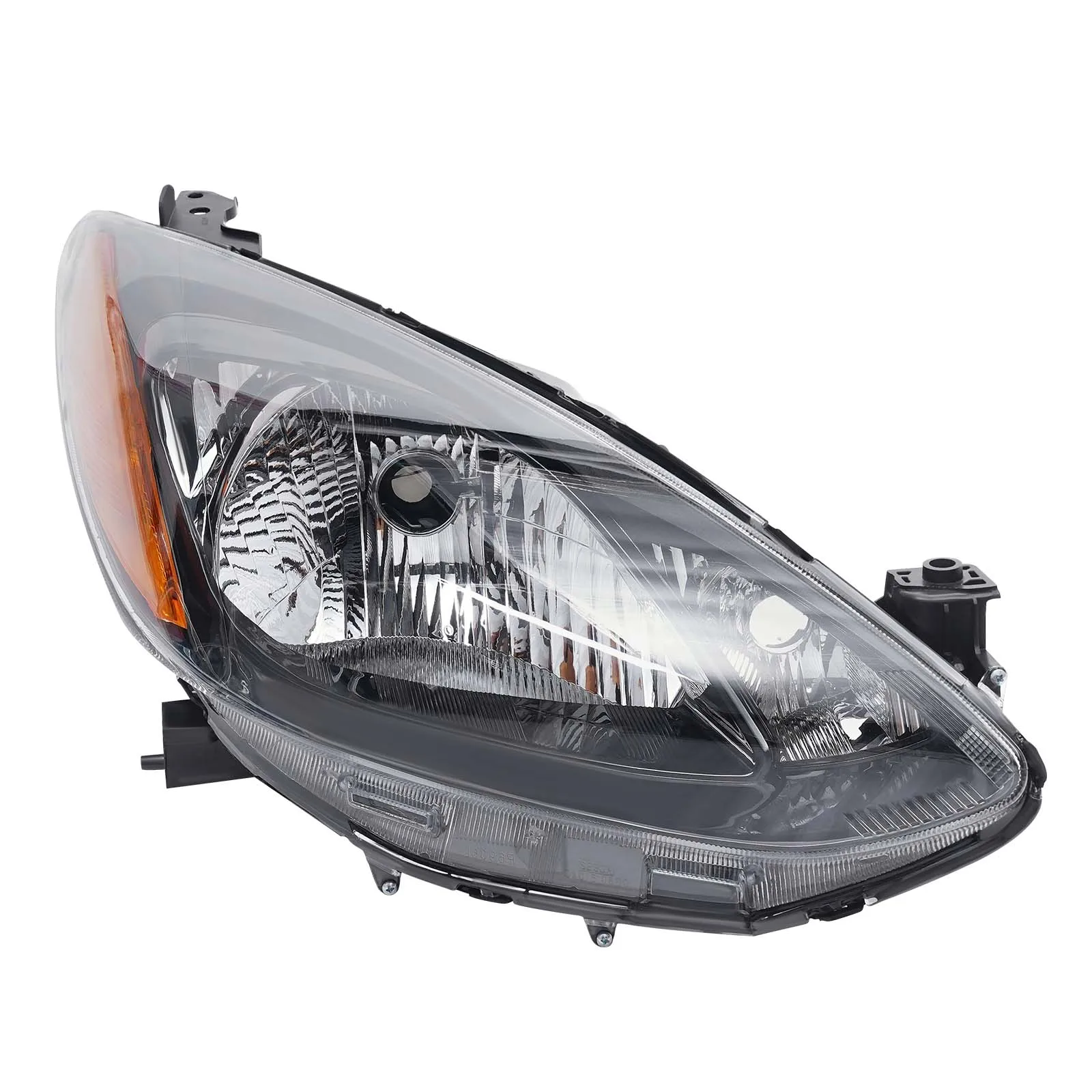 

RH Halogen Headlight Assembly For 2011 2012 2013 2014 Mazda 2 Headlight Headlamp Right Passenger Side 12V Clear OEM MA2519144