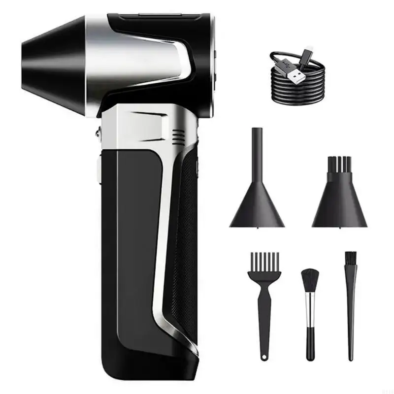 581E مروحة صغيرة محمولة 3 سرعات تعديل مروحة جيب مدمجة 2500 مللي أمبير مروحة صغيرة قابلة للشحن 130000 دورة في الدقيقة منفاخ هواء #1