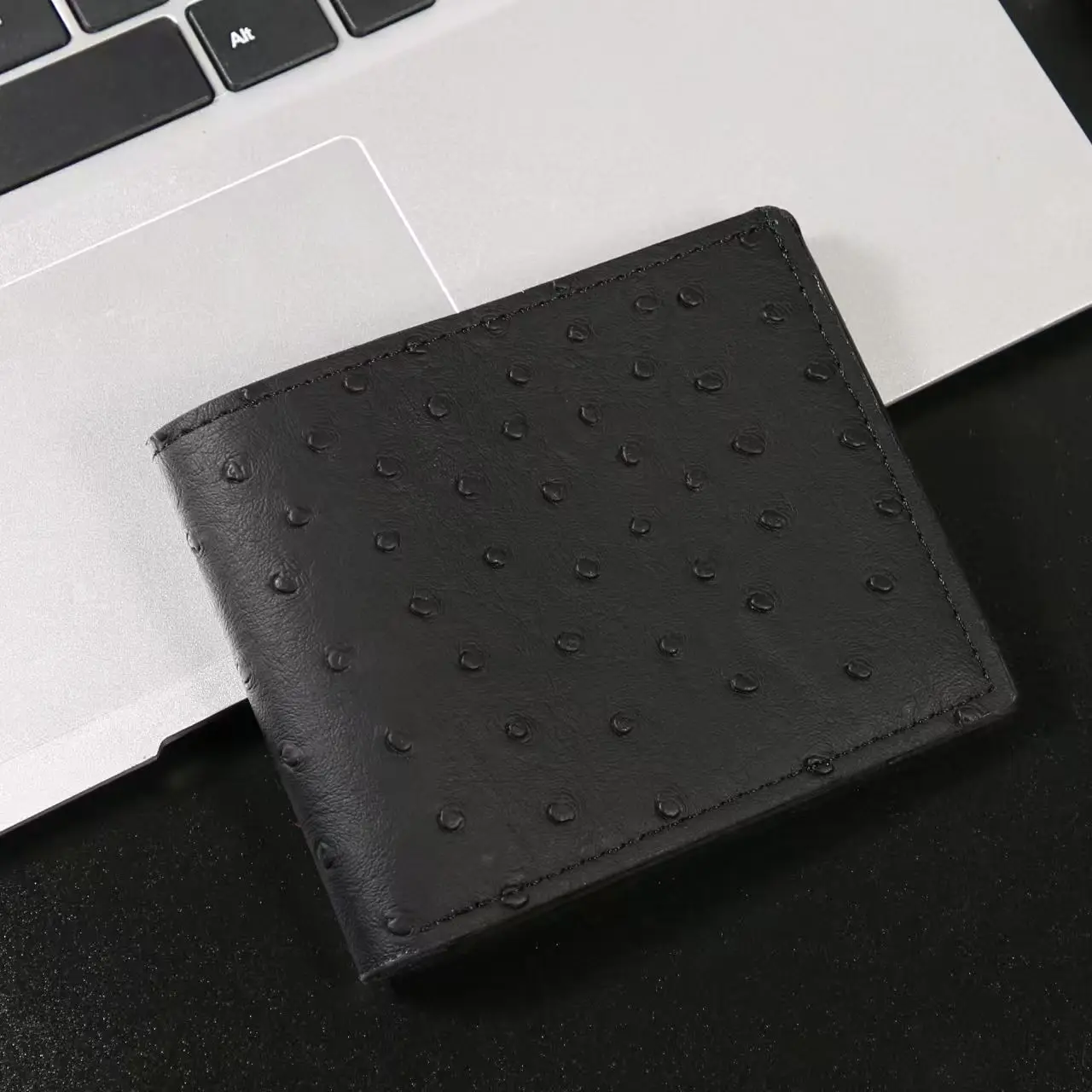 new-fashion-real-men's-ostrich-leather-wallets-genuine-leather-short-organizer-wallet-boy-brand-luxury-card-holder-purse