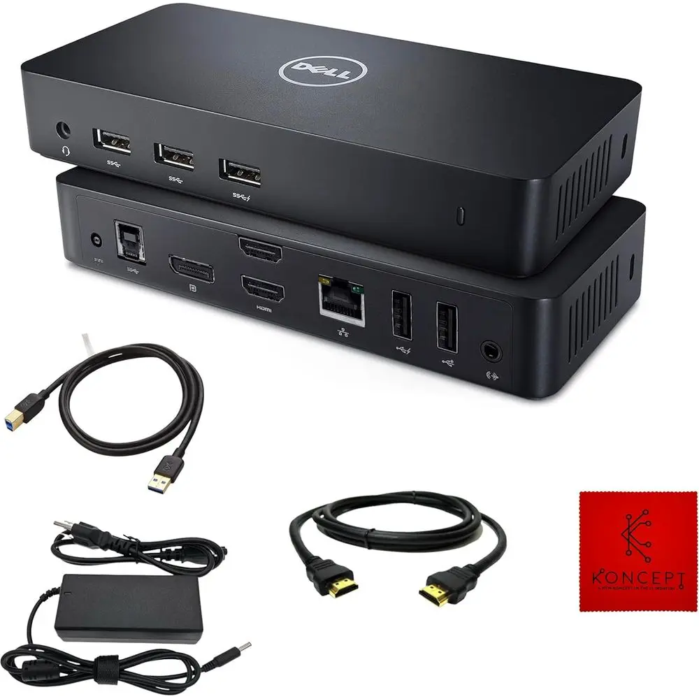 

Ultra HD/4K Triple Display Docking Station with 65W Power, HDMI & USB 3.0 Cable for Dual Monitor Setup