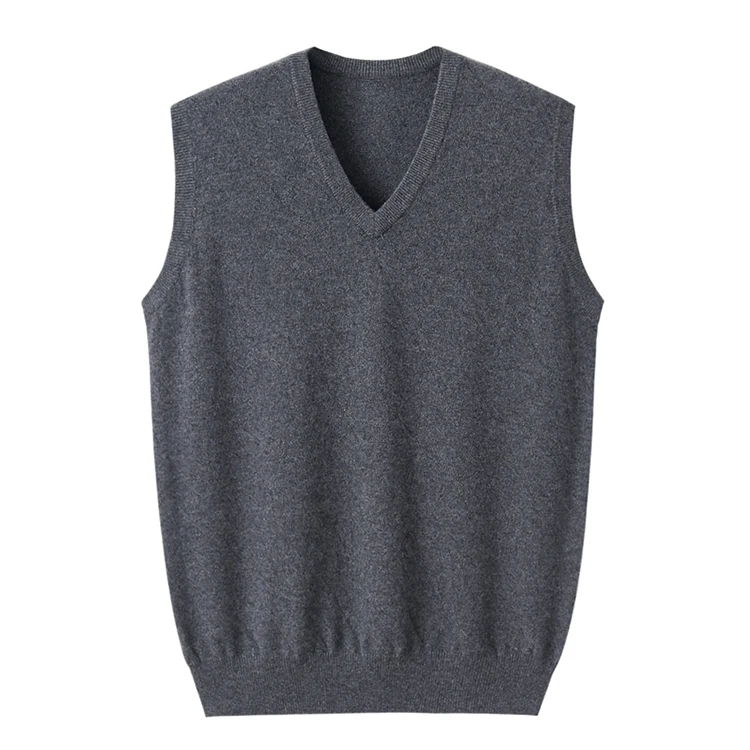 الرجال الصوف الكشمير الصلبة الخامس الرقبة أكمام البلوز سترة سترة أعلى