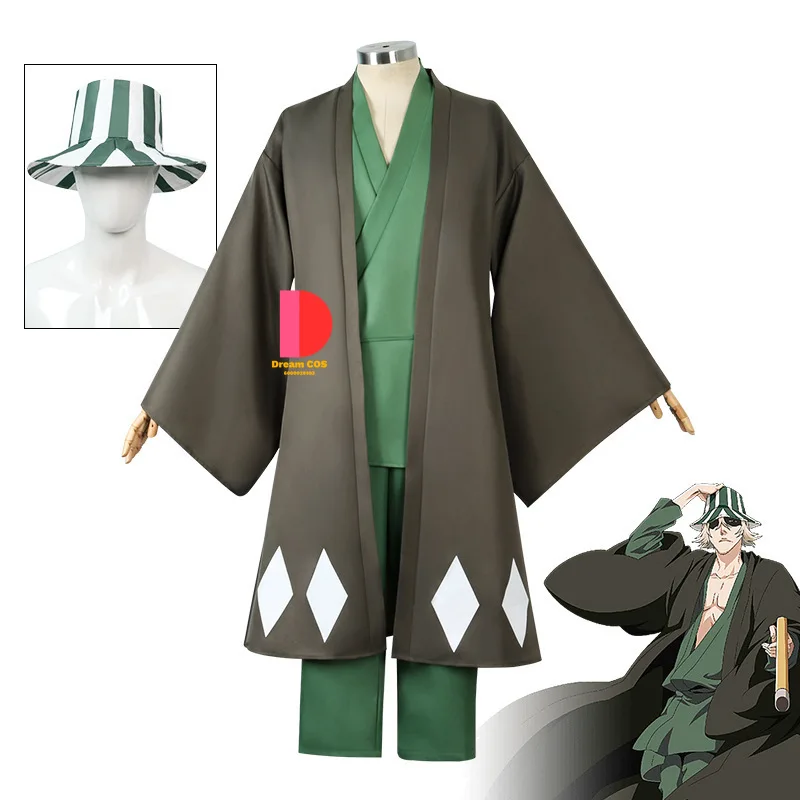 

Fashion Anime Kisuke Urahara Cosplay Costumes Cosplay Uniforms BLEA-CH Halloween Kimono Handmade Wig Outfit Cape Budget-Friendly