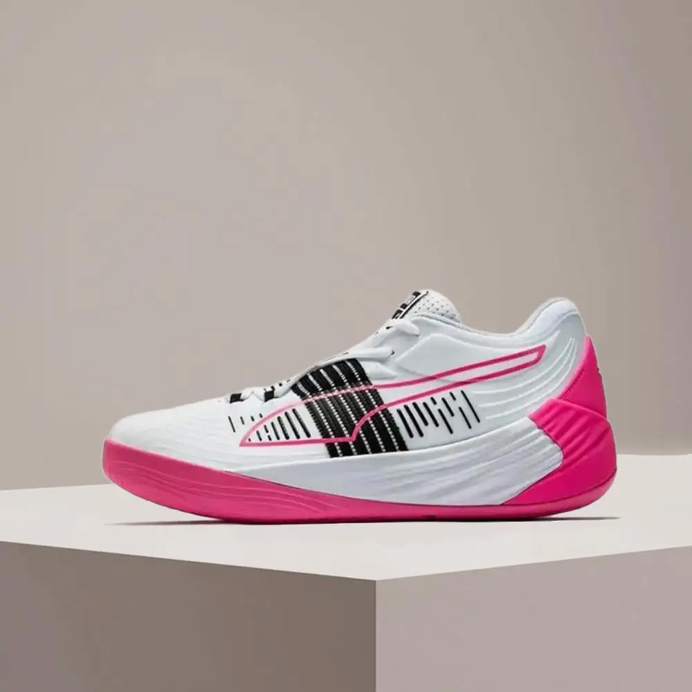

Баскетбольные кроссовки Puma Fusion Nitro Low-Top с амортизацией: стильные, универсальные, удобные, классические, нескользящие, прочные 195514-09