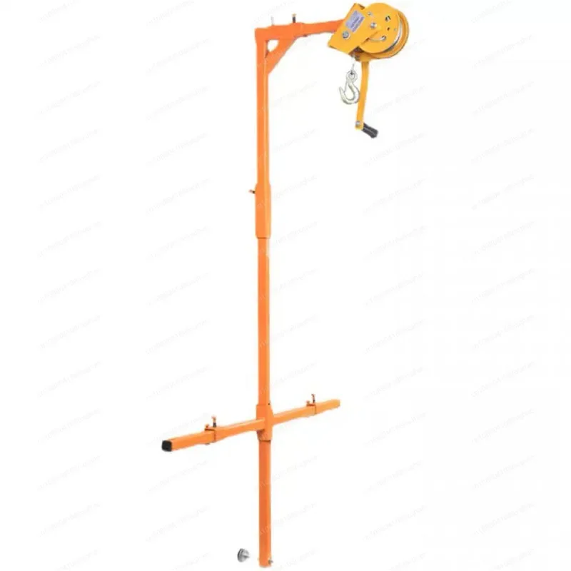 1200 lb Manual Stainless steel, outside installation lifting crane, folding, self-locking manual winch assembly air conditioner