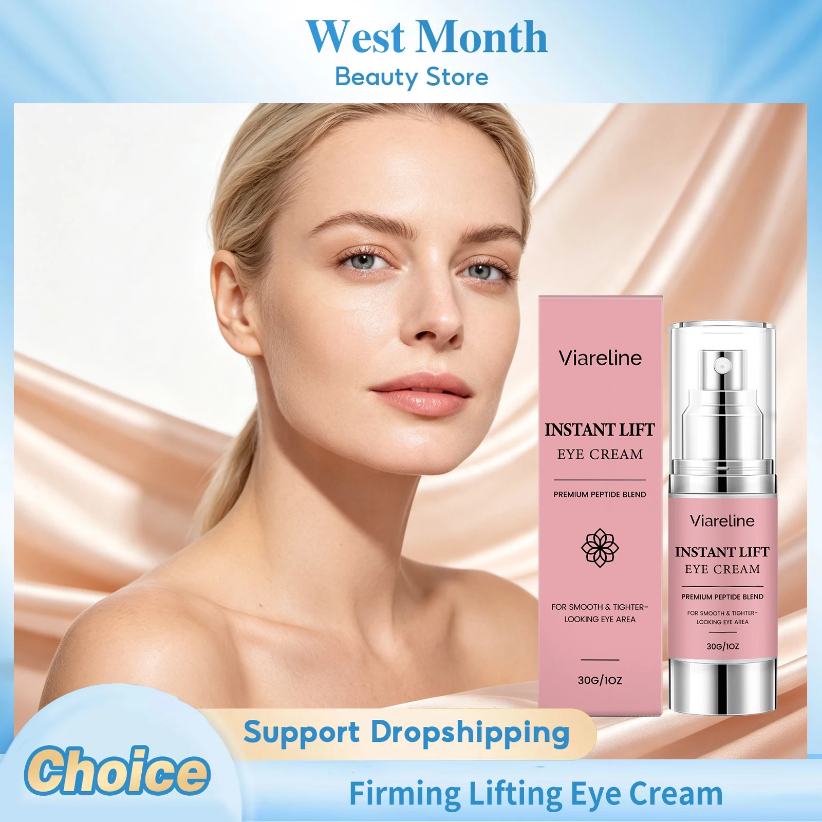 Firming Eye Cream Fade Fine Lines Anti-Wrinkle Lightweight Smooth Texture Eye Bags Removal Reduce Swelling Tightening Eye Care