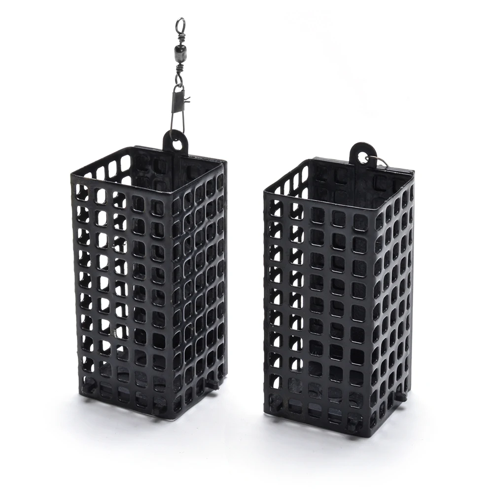 NGB 30g 40g 50g 60g 70g 80g 90g 100g Square Metal Feeder Bait Cage Container Bait Basket Holder Wire Carp Fishing Sinking