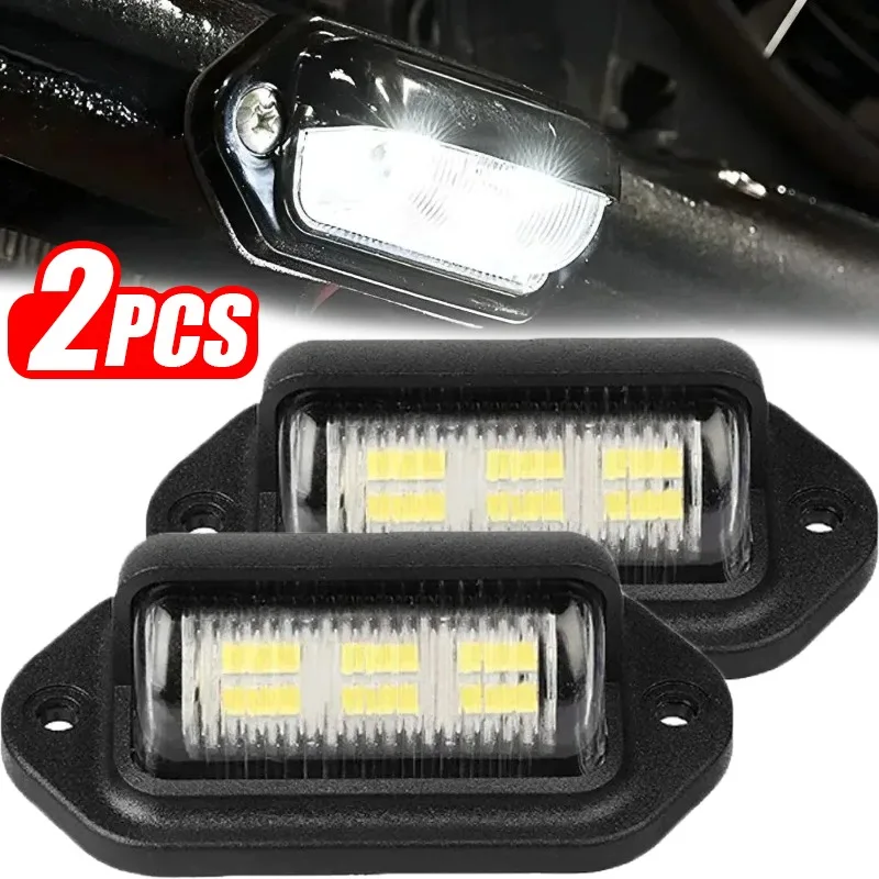 

6 LED Car License Number Plate Light Waterproof License Plate Tail Bulb Truck RV Trailer Reverse Parking Lighting Lamp 12-24V