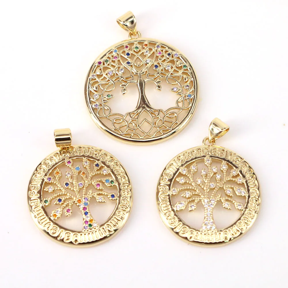 

5PCS, Tree of Life Necklace Pendant NEW Crystal Charms For Women Wedding Valentine's Day Gifts