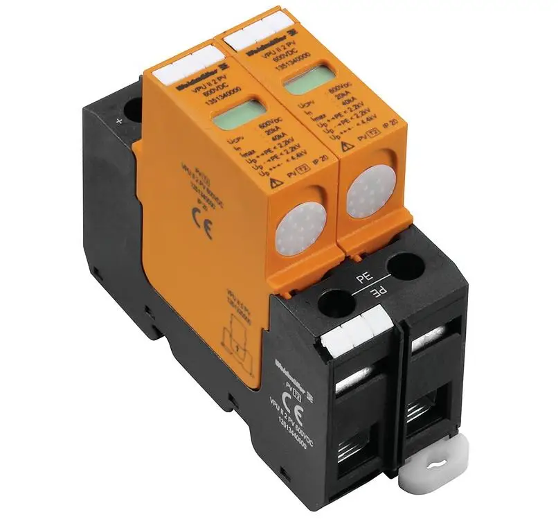 Weidmuller 1351220000 1351240000 VPU II 2 PV 1000V DC VPU II 2 R PV 1000V DC Surge Voltage Arrester Low Voltage .