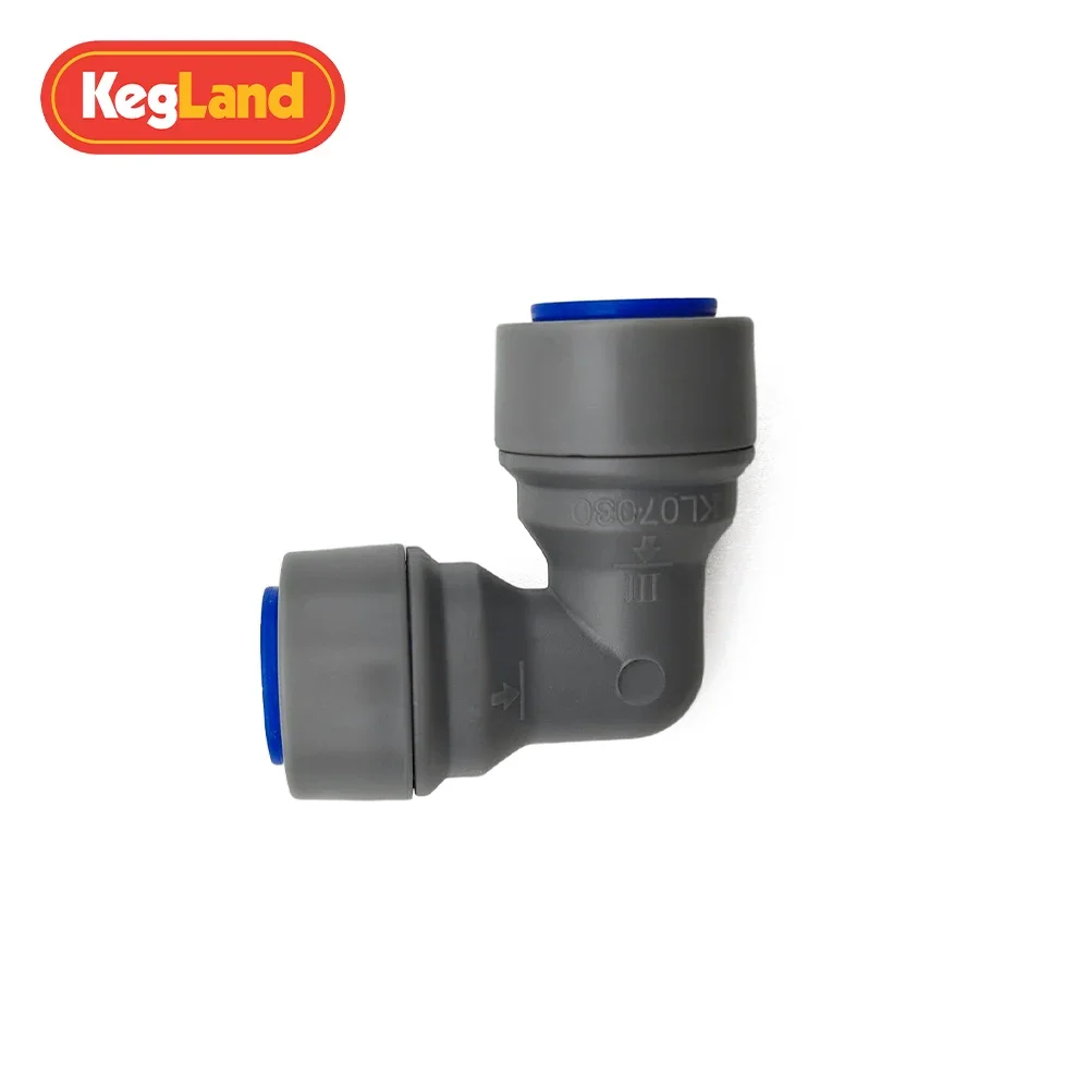 KegLand 6.35/8/9.5mm Push in Quick Connector Plastic Elbow Joint Beer Craft Brewing
