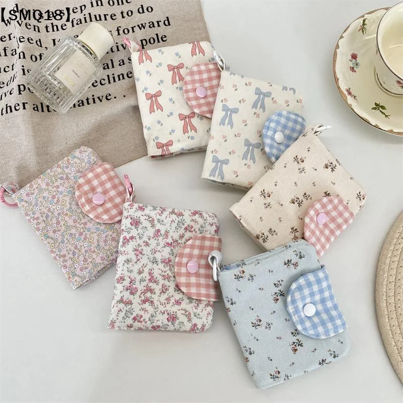 1Pcs Flower Bowknot Small Wallet Creative Cloth Coin Purse Multi-functional Women's Card Bag Storage Bag【SMQ】