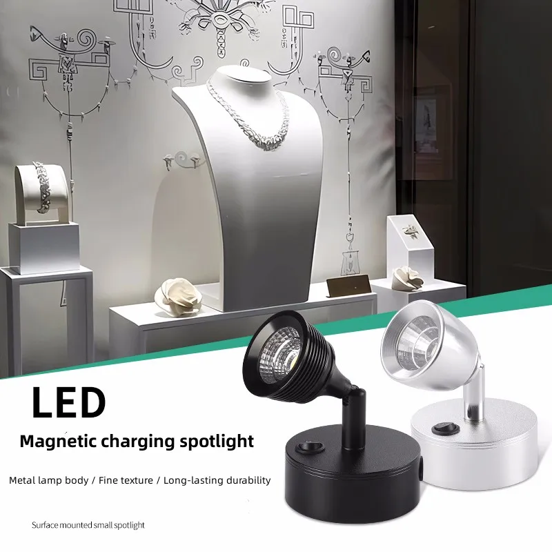 

Светодиодный прожектор для зарядки, 3 Вт/5 Вт, стеклянный витрина, лампа, ювелирные изделия, ручная выставочная стойка, перезаряжаемый прожектор, светильник и удобный