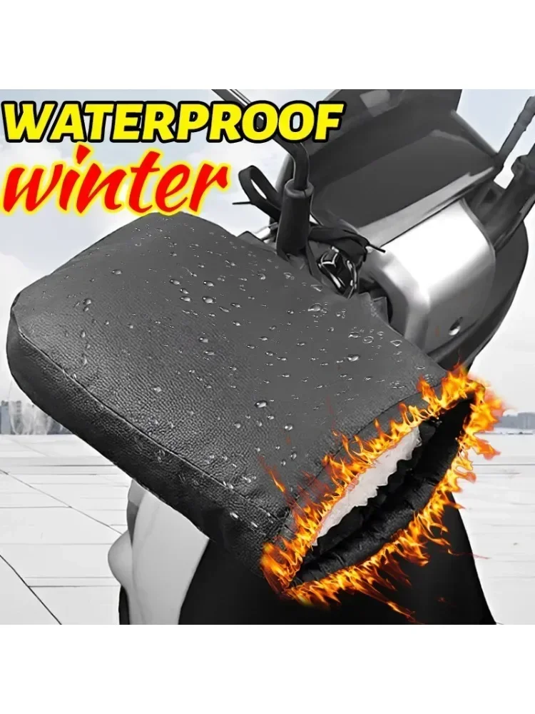 AliExpress NONE Bike Handlebar Mitts Waterproof Winter Warm Cycling Gloves for Motorcycle Bicycle E Bike Scooter Windproof Thickened Hand Warmer