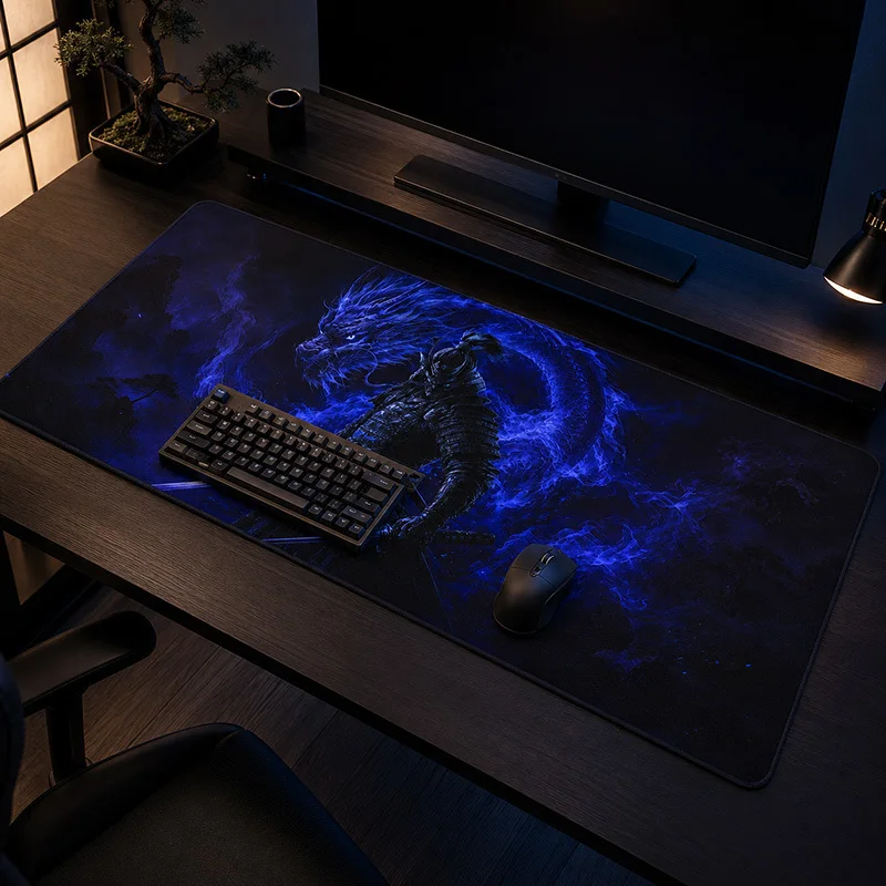 Mouse Pad Gaming Blue Shadow Japanese Samurai XL Custom Home Mousepad XXL MousePads Mouse Mat Carpet Office Laptop Mice Pad