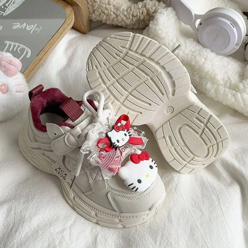 سانريو مرحبا كيتي الأطفال الشتاء أحذية رياضية طفل فتاة أحذية الرضع أحذية الفتيات الأطفال عارضة أحذية رياضية احذية الجري #1