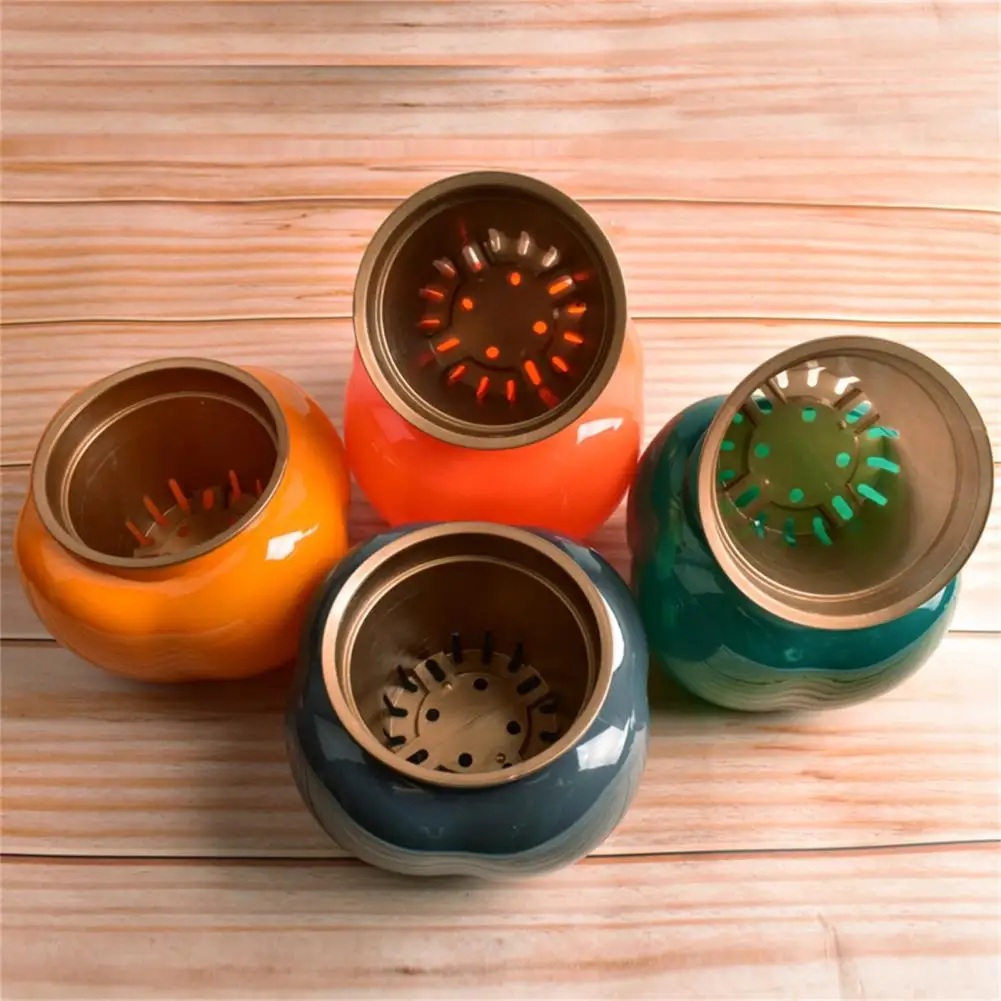 1 Set Flower Pot Dual Layer Hydroponic Plastic Decorative Plant Flower Pot with Water Container Lazy