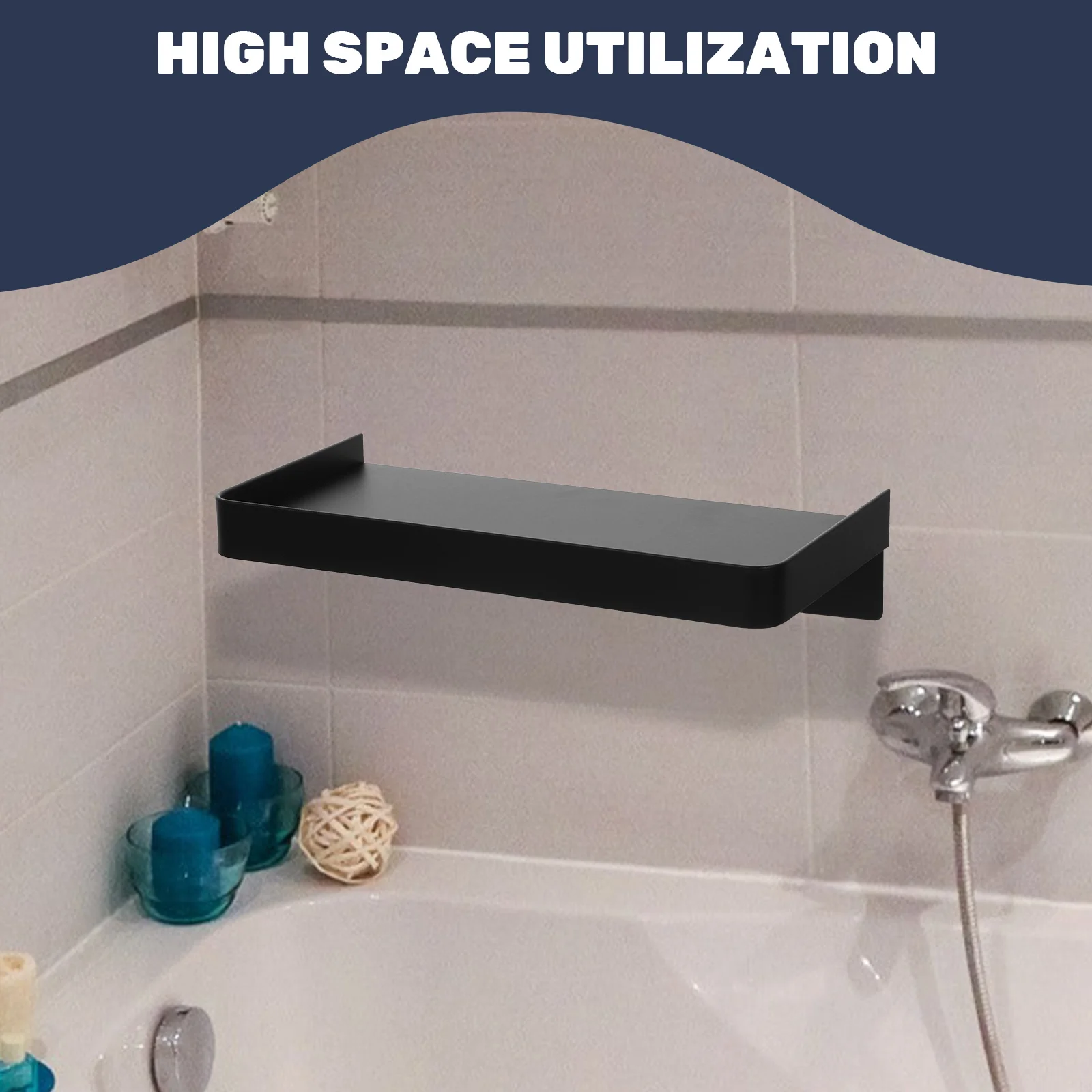 Corner Shelf Floating Bathroom Mobile Phone Holder Metal Rack Speakers Storage Shelves