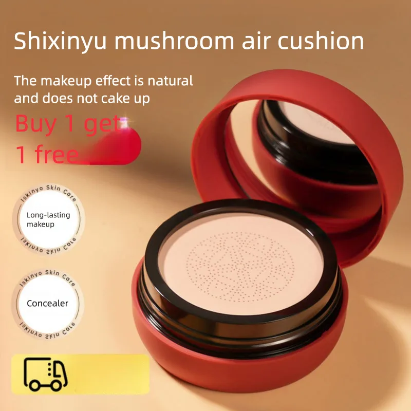 Shixinyu Small Mushroom Head Cushion Foundation Concealer Bare Makeup Hydrating Moisturizing Brightening Long-Lasting Isolation