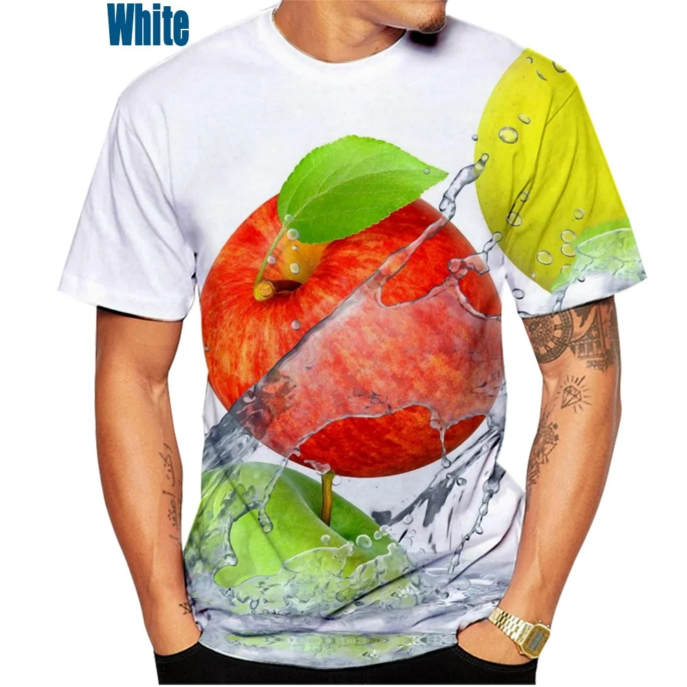 Newest Fashion 3D Printing Fruit T-shirts Men\'s and Women\'s Personality Short-sleeved Casual T-shirt Unisex Tops