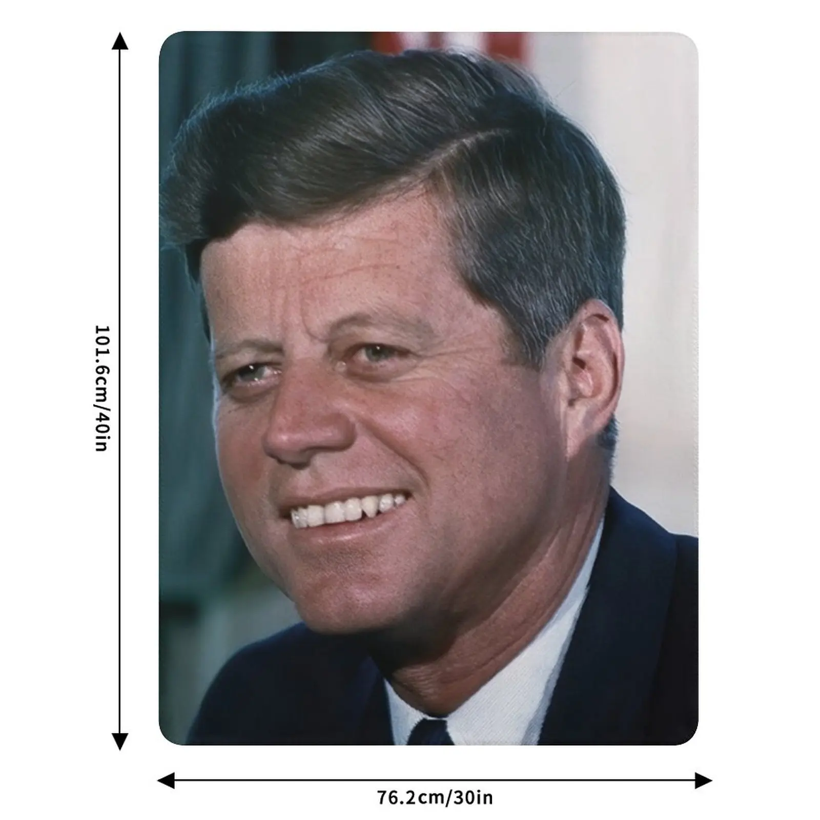 جون كينيدي JFK بورتريه رمي بطانية بطانيات عتيقة للسرير للأطفال بطانيات ريتروس