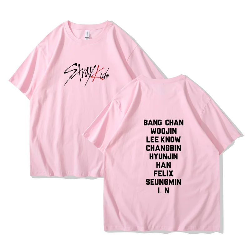 KPOP Stray Kids print fashion all-match summer trend T-shirt couple tops T-shirt men\'s fashion short sleeve t-shirt