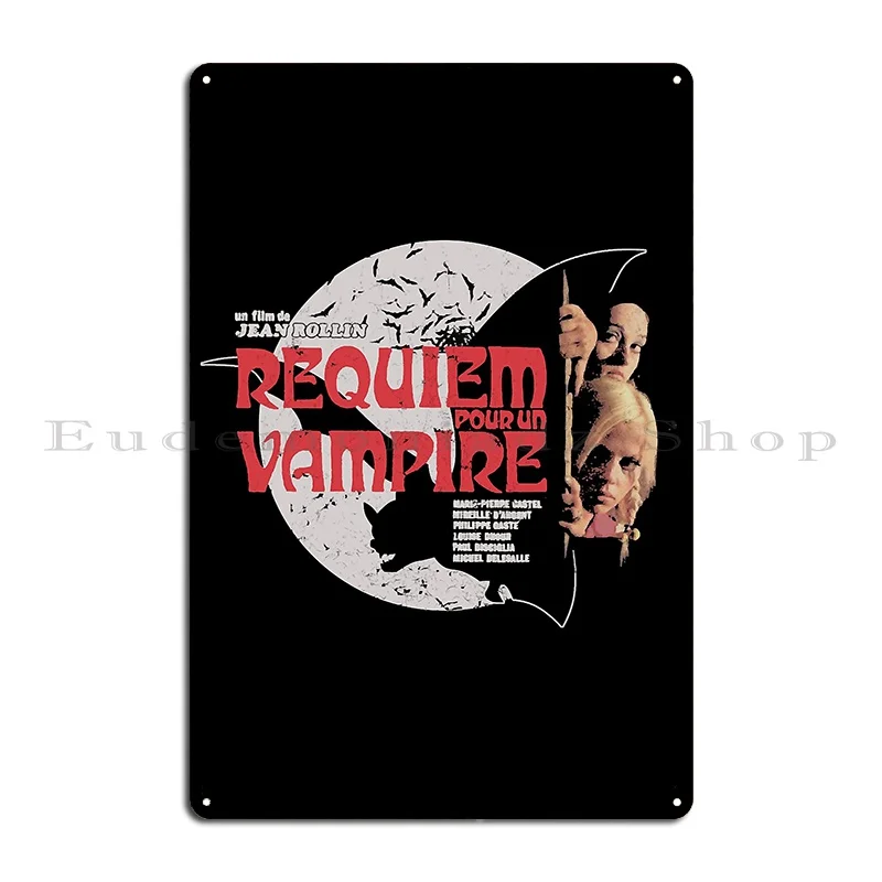 Requiem Pour Un Vampire علامة معدنية أساسية جدارية نادي جدار ديكور اللوحات تخصيص تين تسجيل ملصق
