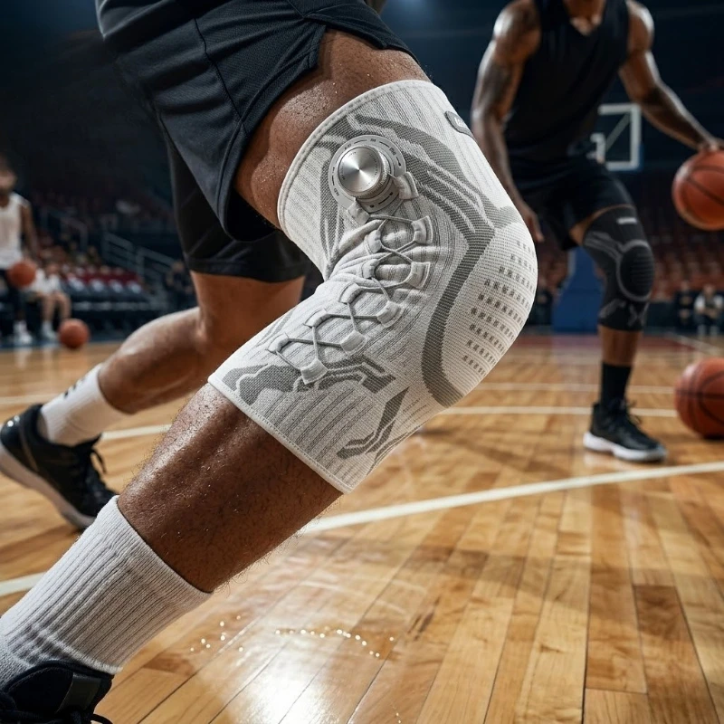 Knee Brace Badminton - 調整可能なプロ仕様の膝サポーター。半月板をサポートし、バスケットボール、ランニング、サッカー、バドミントン、ハイキングなどのスポーツ後の関節の回復を促進します。