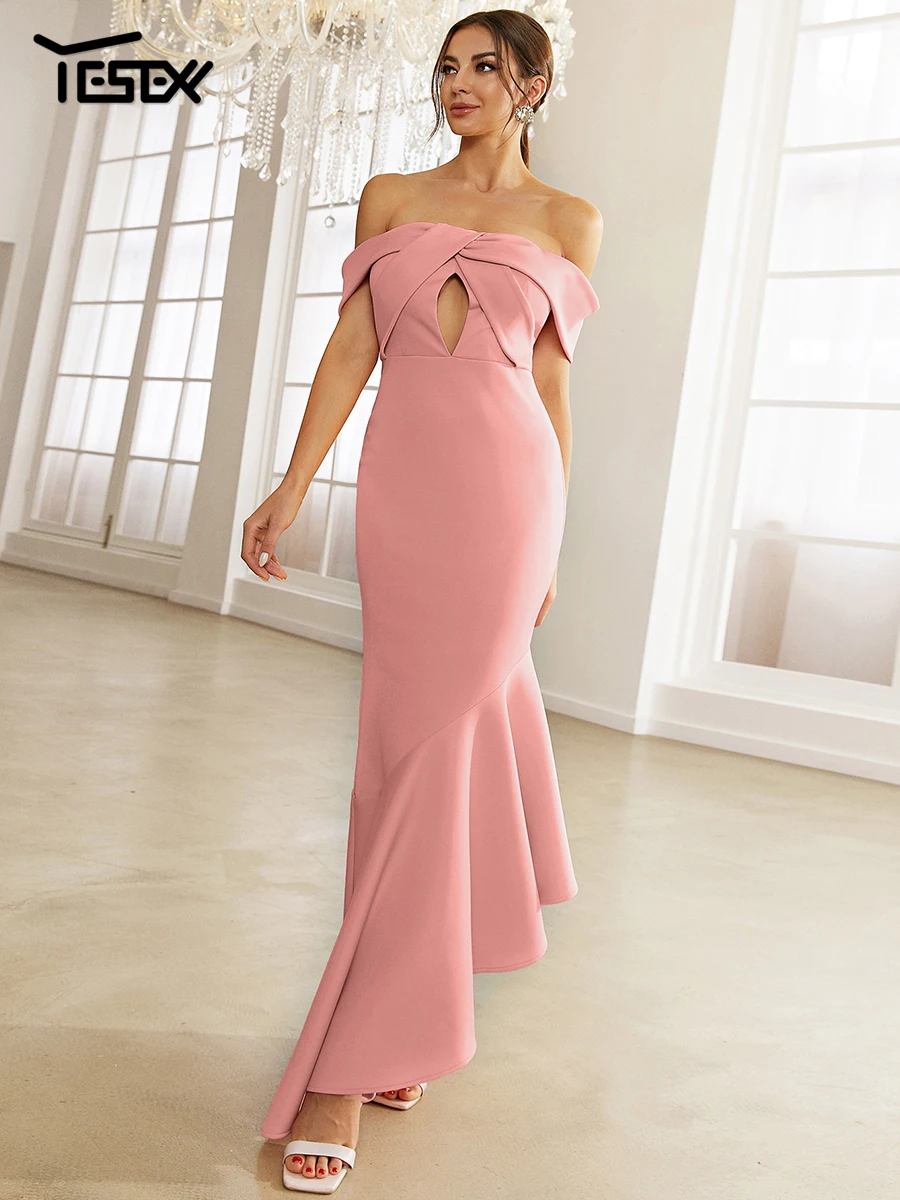 Yesexy – robe de soirée élégante, épaules dénudées, coupe asymétrique, ourlet sirène, robes de fête, nouvelle collection