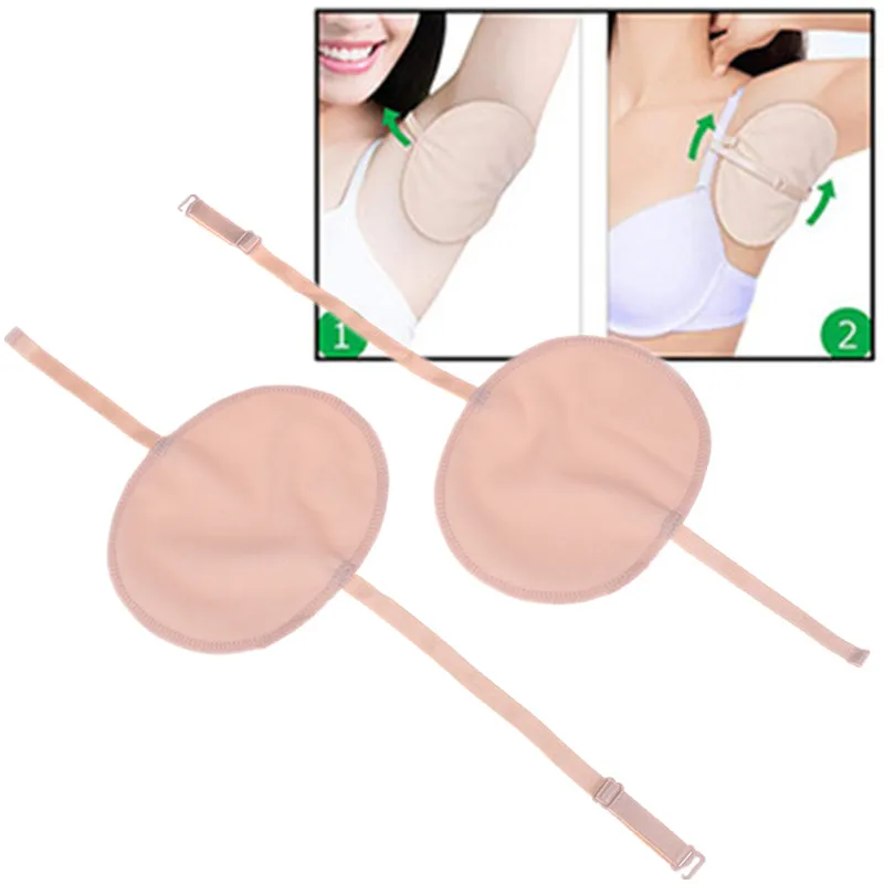 

2Pcs Washable Underarm Sweat Pad Water-absorbing Anti Sweat Sticker Quick-drying Sweat Pads Reusable Armpit Sweat Pads