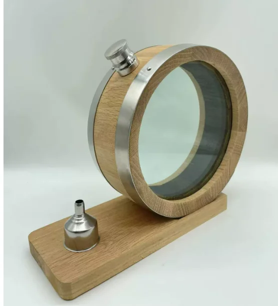 Visible Oak Barrel for Whiskey Sherry Aging No-Liner Craft Storage Cask