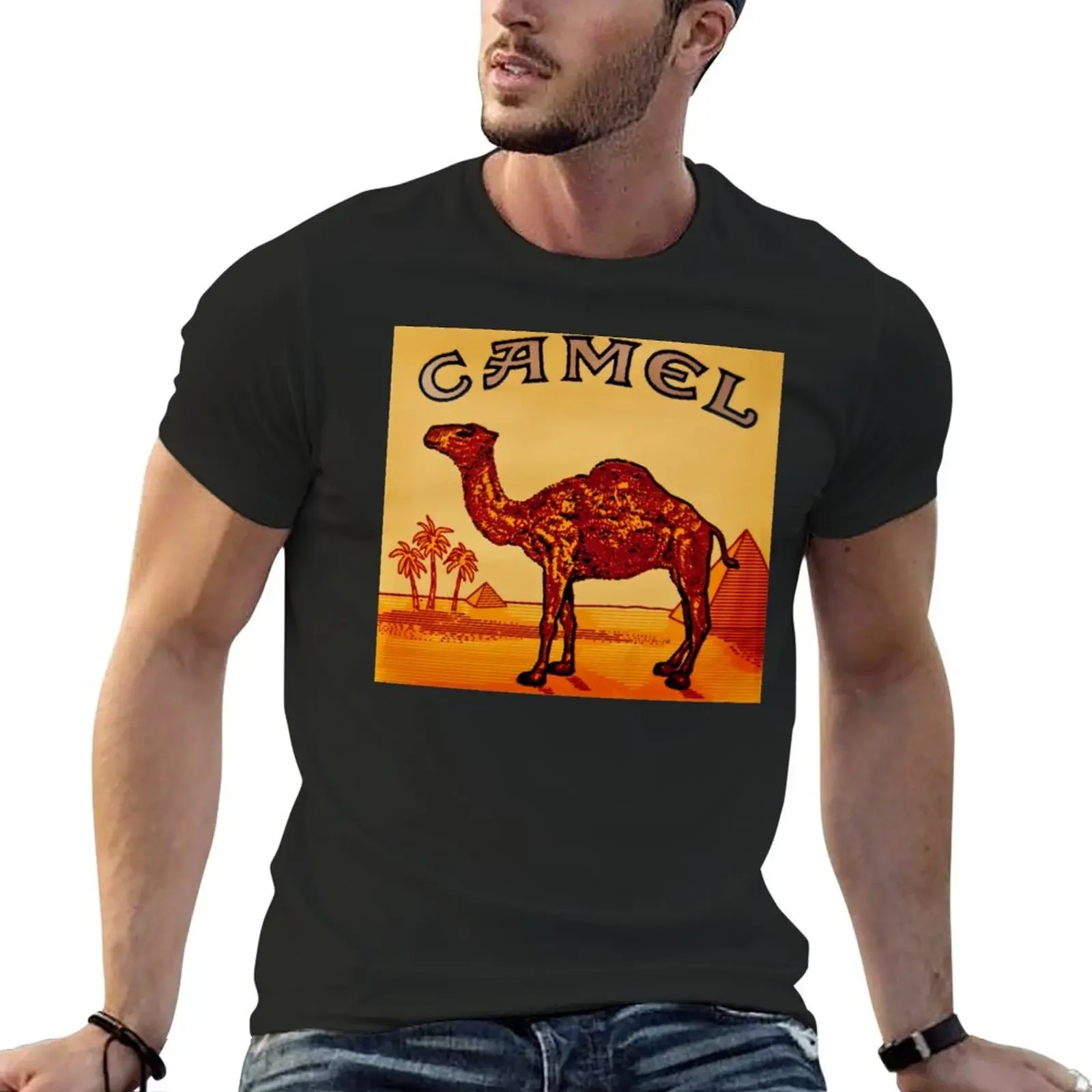 

Camel Cigarette T-Shirt plus size clothes tops sublime mens white t shirts