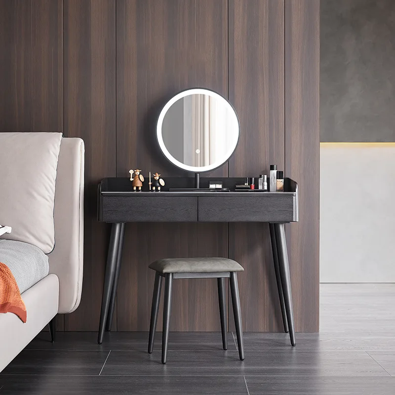 Italian minimalist dresser modern minimalist makeup table Italian rock slab small apartment Internet celebrity bedroom