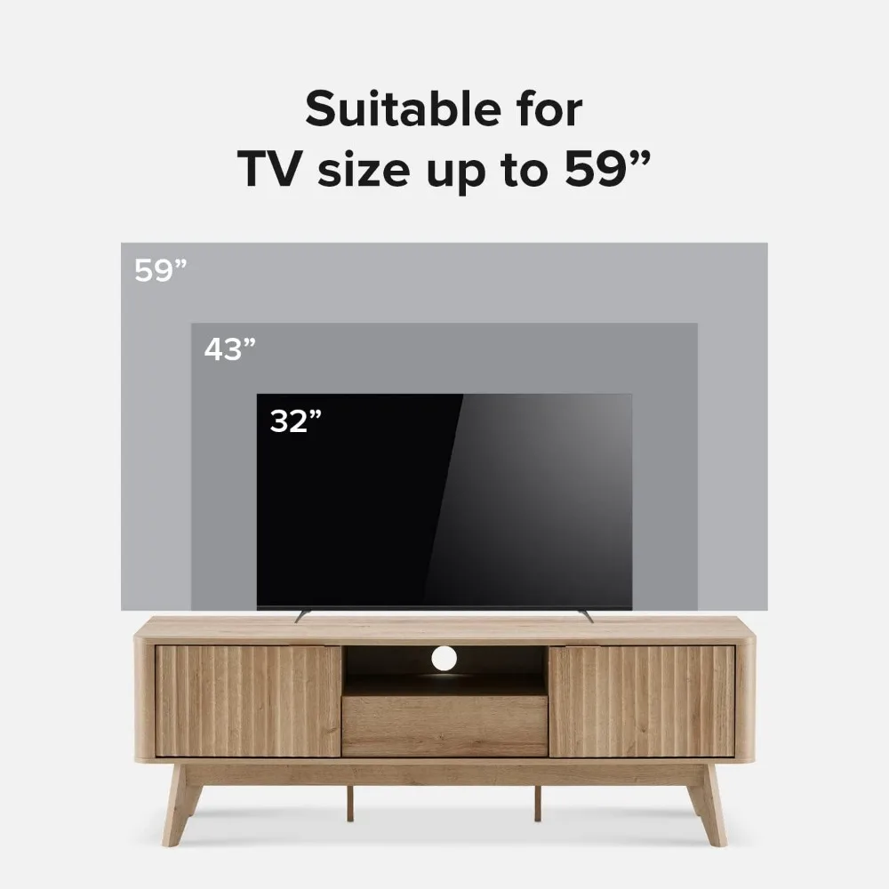 Brooklyn Mid - Century TV Stand for 50” TVs, 59