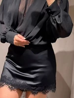 Women Mini Lace Skirt Sexy A-line Pleated High Waist Skirt for Women Spring Summer New Lace Short Skirt - Image 2