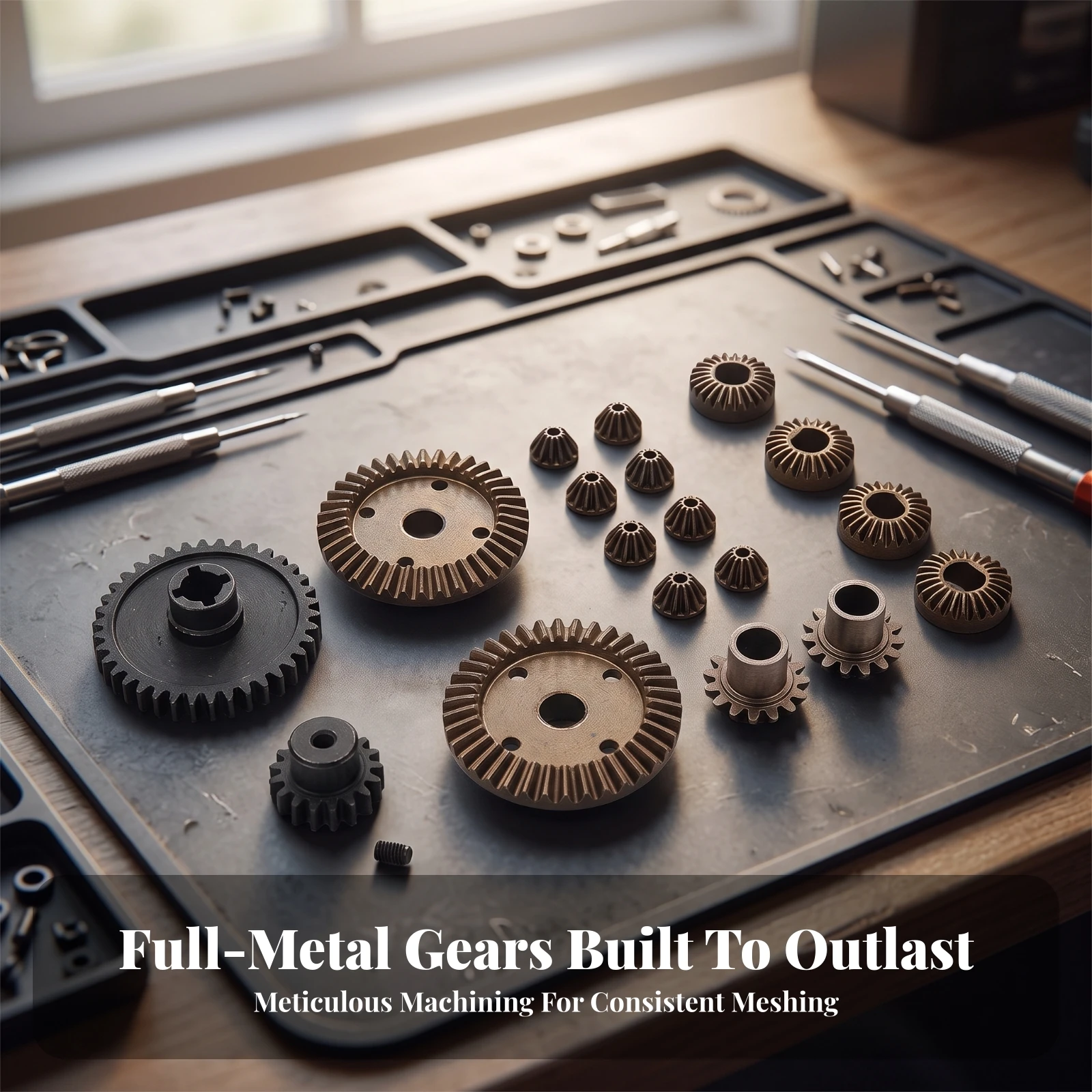 Gear Accessory Package Metal RC Car Gears with Screw Gear Kit Wear Resistant RC Hardware Assortment Tough