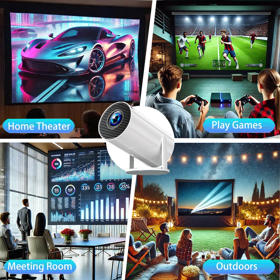 Projector 4K Native HD 1080P Dual Wifi6 Cinema Portable Projetor Built-in Android System suitable for home/outdoor/office image 5