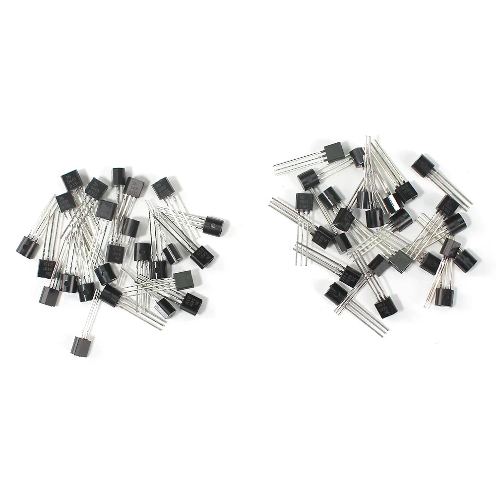 25PCS* 2N5401 + 25PCS* 2N5551 NPN PNP Transistors Kit TO92 Electronic Component Set