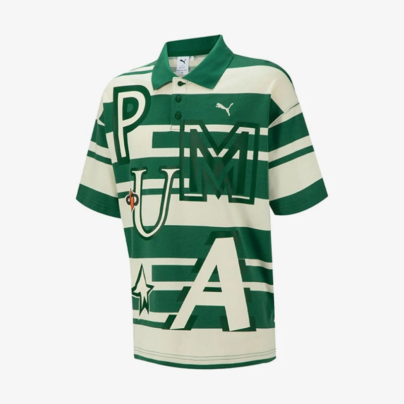 

Puma Authentic SS23 DREAM PACK Men's Striped Collar Polo Shirt 539985-37