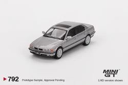 Minigt-aspenシルバーメタリックダイキャストモデルカー、1:64、792、750il