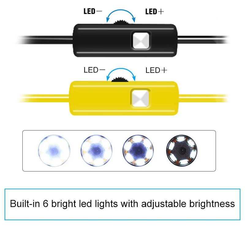 Kamera endoskopowa USB-C Boroskopowa kamera inspekcyjna z 6 diodami LED Elastyczna wodoodporna kamera węża do OTG Android Phone PC