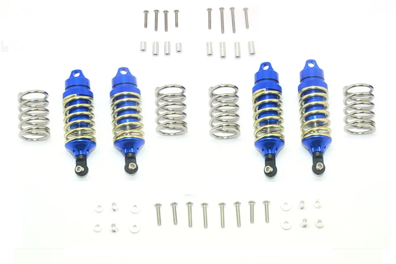 GPM Aluminum Front+Rear Shocks For TRAXXAS Rustler 4X4 Vxl, Slash 1/10 4X4 Lcg