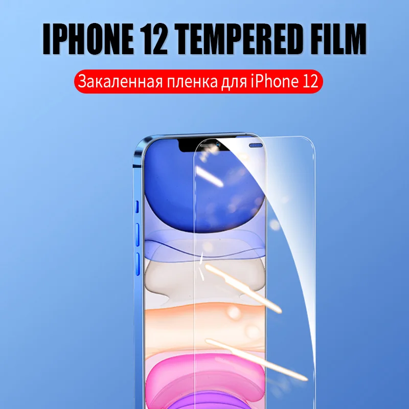 2Pcs Anti-Burst Tempered Glass For Apple iPhone 13 14 15 ProMax Screen Protector For iPhone 13 mini  Transparent Protective Film