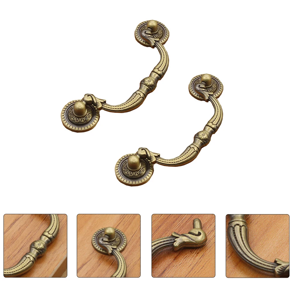 

2 Pcs Vintage H les Retro Door Furniture Knobs Knob Zinc Alloy Retro Door H Furniture Cabinet Knobs Vanity Hardware