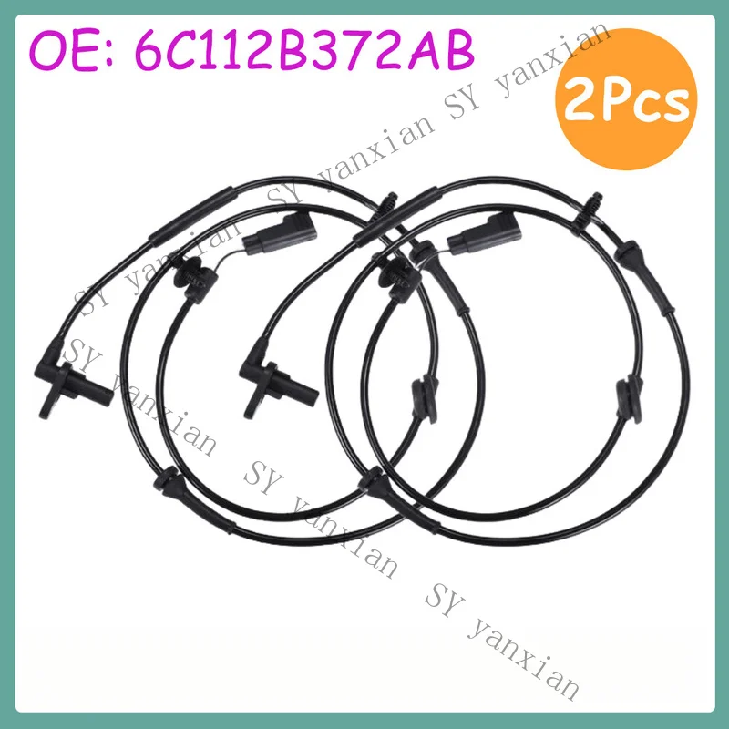SY+ 2Pcs Front L/R ABS Wheel Speed Sensor 6C112B372AB For Ford Transit Mk7 2006-2014