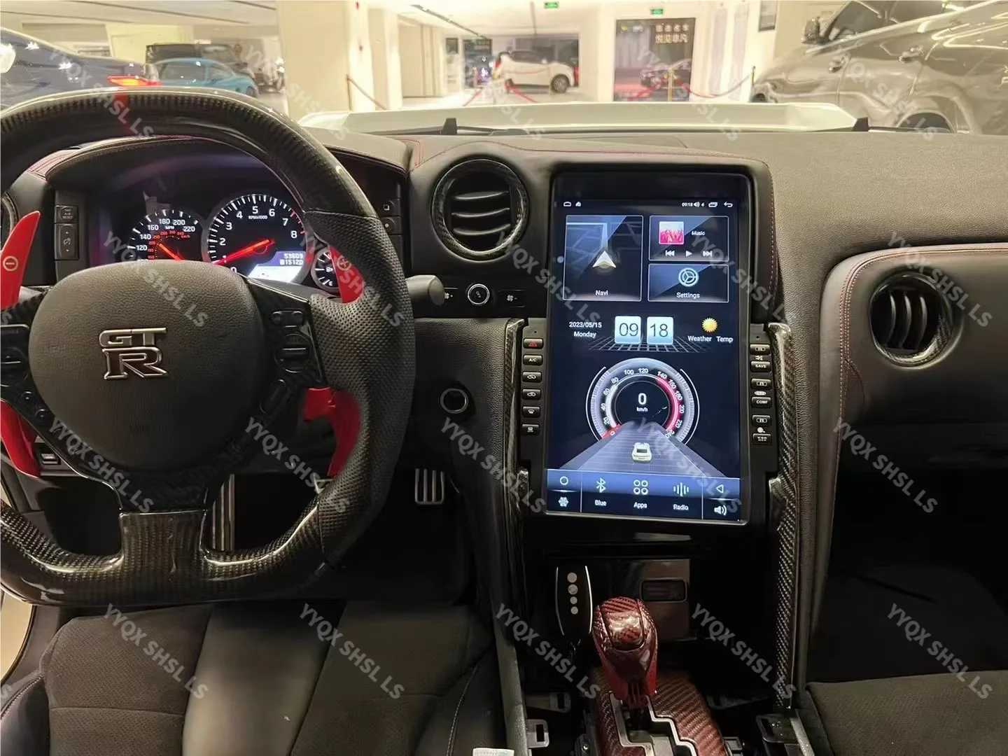 13.6-inch Android 13 For Nissan GT-R GTR R35 2008-2015 car multimedia video player GPS navigation automatic radio 4G CarPlay 360