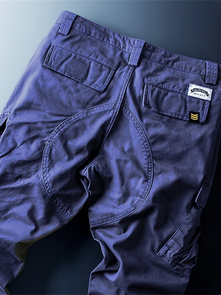 

Мужские повседневные брюки Yezoe Military Blue Multi-ket, свободные, прямые, новая коллекция, тренд осень-зима 2025